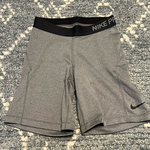 Nike Pro gray bike shorts
